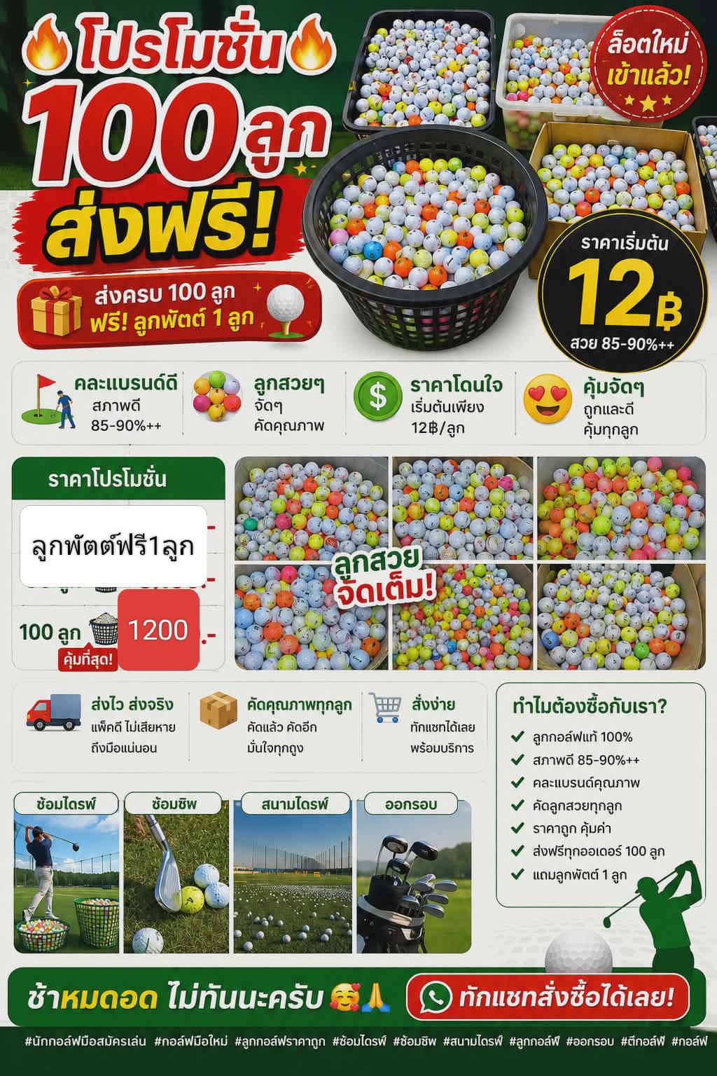 โปรโมชั่น 100 ลูก ส่งฟรี